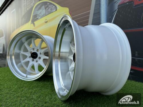 Ratlankis Vors TR03 R15X9J 4X100/4X114.3 ET0 73.1 White with Diamond cut lip