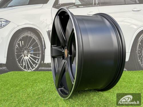 Ratlankis R21x10  5X130  ET  50  71.6  FE023  Black Half Matt+Polished Lip (BLHMPL)  For PORCH  (P1+Z5)