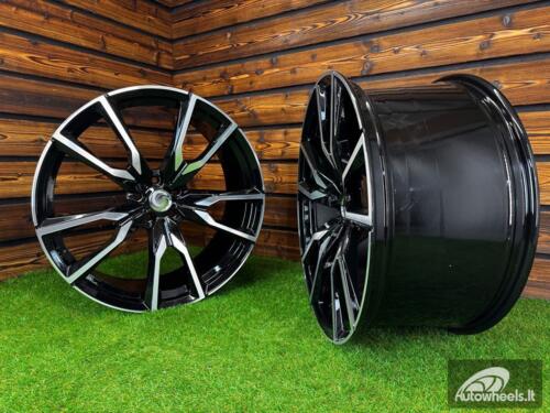 Ratlankis R22x9.5  5X112  ET  32  66.6  FE221  Black Polished (MB)  For BMW  (Z5)  (New X7 (Rear+Front))