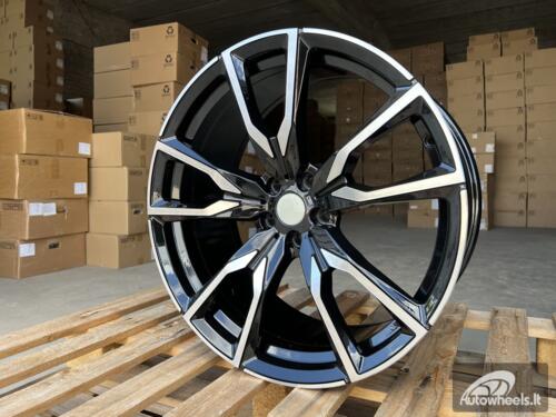 Ratlankis R22x10.5  5X112  ET  43  66.6  FE221  Black Polished (MB)  For BMW  (Z5)  (New X7 (Rear+Front))