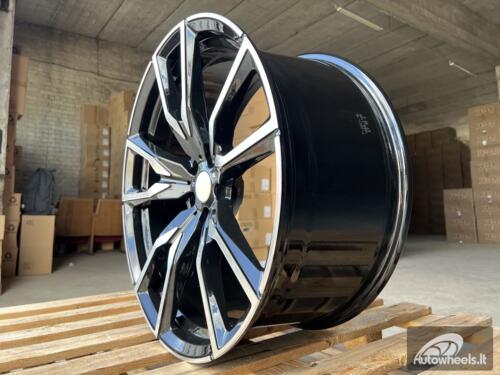 Ratlankis R22x10.5  5X112  ET  43  66.6  FE221  Black Polished (MB)  For BMW  (Z5)  (New X7 (Rear+Front))