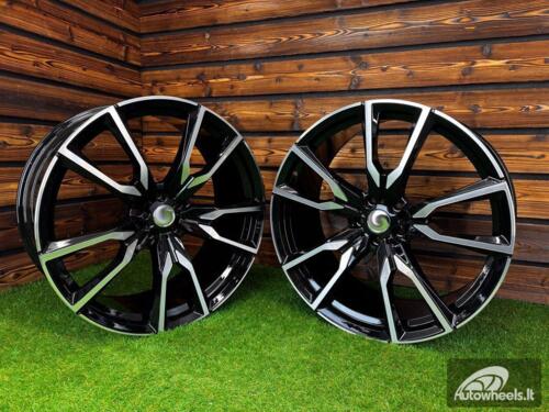 Ratlankis R22x10.5  5X112  ET  43  66.6  FE221  Black Polished (MB)  For BMW  (Z5)  (New X7 (Rear+Front))