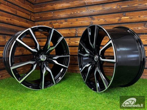 Ratlankis R22x10.5  5X112  ET  43  66.6  FE221  Black Polished (MB)  For BMW  (Z5)  (New X7 (Rear+Front))