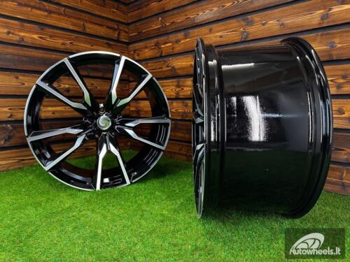 Ratlankis R22x10.5  5X112  ET  43  66.6  FE221  Black Polished (MB)  For BMW  (Z5)  (New X7 (Rear+Front))