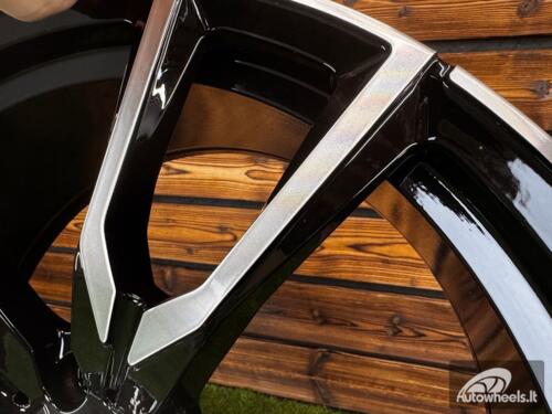 Ratlankis R22x10.5  5X112  ET  43  66.6  FE221  Black Polished (MB)  For BMW  (Z5)  (New X7 (Rear+Front))