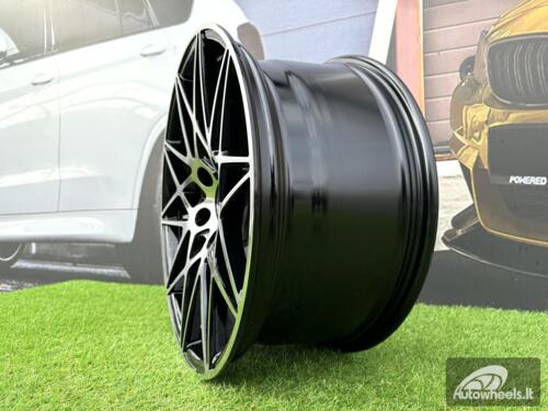 Ratlankis R17x7.5  5X120  ET  37  72.6  B5167  (XF023)  Black Polished (MB)  For BMW  (R+D3)  (HYBRID FORGED)