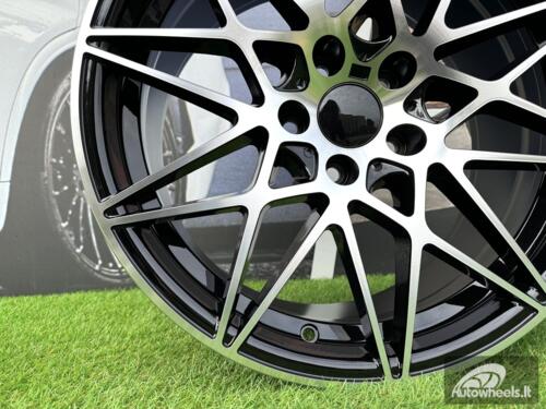 Ratlankis R17x7.5  5X120  ET  37  72.6  B5167  (XF023)  Black Polished (MB)  For BMW  (R+D3)  (HYBRID FORGED)