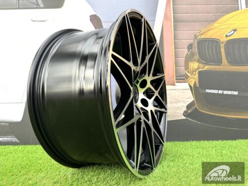 Ratlankis R17x7.5  5X120  ET  37  72.6  B5167  (XF023)  Black Polished (MB)  For BMW  (R)  (HYBRID FORGED)