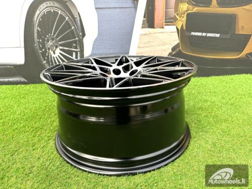 Ratlankis R17x7.5  5X120  ET  37  72.6  B5167  (XF023)  Black Polished (MB)  For BMW  (R+P1)  (HYBRID FORGED)