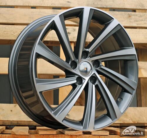 Ratlankis R18x8  5X112  ET  45  57.1  D2403  Grey Polished (MG)  For SKODA  (Z3)  (New Model)