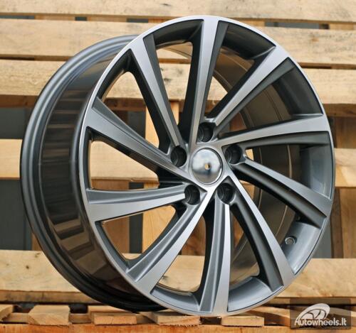 Ratlankis R18x8  5X112  ET  45  57.1  D2403  Grey Polished (MG)  For SKODA  (Z3)  (New Model)
