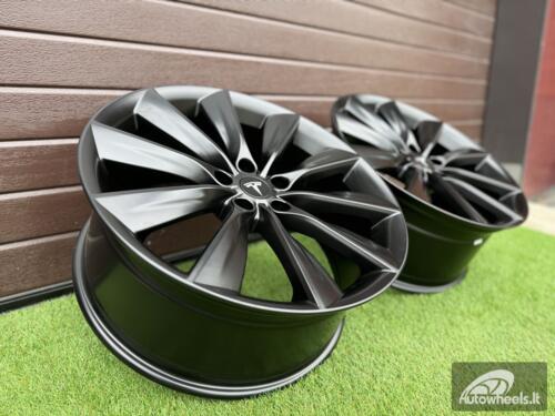 Ratlankis Tesla Model S Turbine Style R21X9J 5X120 ET40 64.1 Black half matt (Transportation defect)