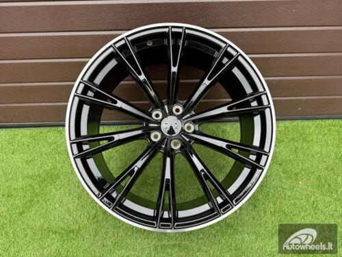 Ratlankis Audi ABT GR Style R21X9J 5X112 ET30 66.6 Black with Diamond Cut lip (Small transportation defect)