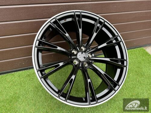 Ratlankis Audi ABT GR Style R21X9J 5X112 ET30 66.6 Black with Diamond Cut lip (Small transportation defect)