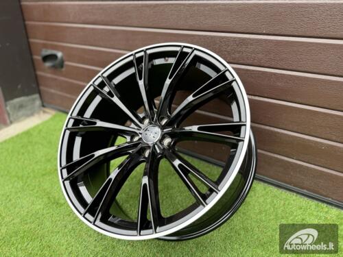 Ratlankis Audi ABT GR Style R21X9J 5X112 ET30 66.6 Black with Diamond Cut lip (Small transportation defect)