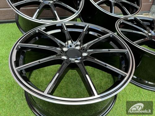 Ratlankis Brabus Monoblock Z Style 20X8.5J 5X112 ET35 66.6 Black with Diamonad Cut face (Mercedes - Benz CLS/E/S Class)