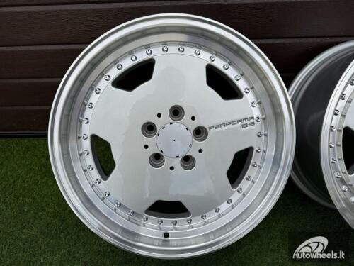 Ratlankis Mercedes AMG Aero 3 style Monoblock Performa25 17X9.5J 5X112 ET25 66.6 Silver with lip machined (small defects)