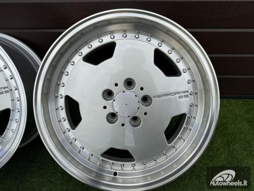 Ratlankis Mercedes AMG Aero 3 style Monoblock Performa25 17X9.5J 5X112 ET25 66.6 Silver with lip machined (small defects)