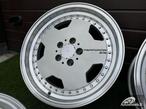Ratlankis Mercedes AMG Aero 3 style Monoblock Performa25 17X9.5J 5X112 ET25 66.6 Silver with lip machined (small defects)