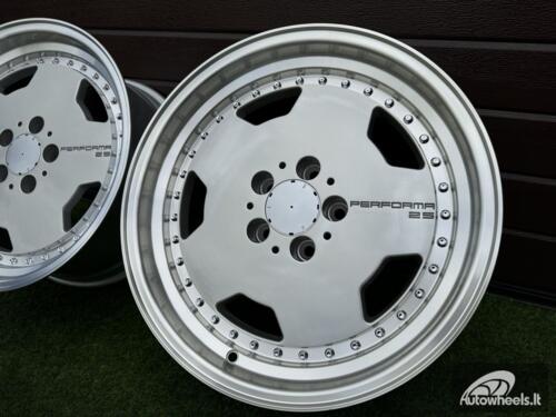 Ratlankis Mercedes AMG Aero 3 style Monoblock Performa25 17X9.5J 5X112 ET25 66.6 Silver with lip machined (small defects)