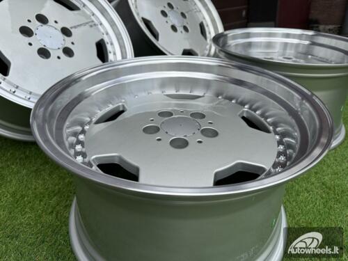 Ratlankis Mercedes AMG Aero 3 style Monoblock Performa25 17X9.5J 5X112 ET25 66.6 Silver with lip machined (small defects)