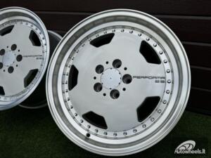 Ratlankis Mercedes AMG Aero 3 style Monoblock Performa25 17X9.5J 5X112 ET25 66.6 Silver with lip machined (small defects)