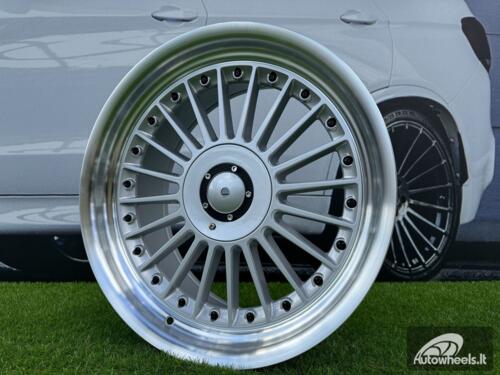Ratlankis Alpina style with lip 17X8J 4X100/5X100 ET20 73.1 Silver with polished lip