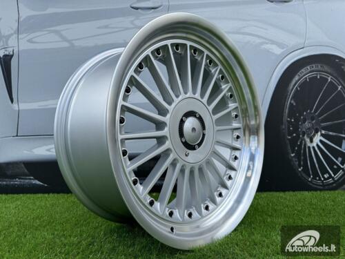 Ratlankis Alpina style with lip 17X8J 4X100/5X100 ET20 73.1 Silver with polished lip