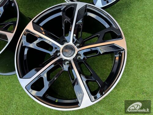 Ratlankis Porsche Taycan Cross Turismo style R21X11.5J 5X130 ET66 71.6mm Black with Diamond cut face (Porche Taycan, Panamera) "Transportation defect"