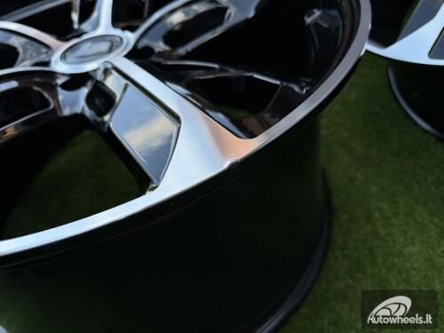 Ratlankis Porsche Taycan Cross Turismo style R21X11.5J 5X130 ET66 71.6mm Black with Diamond cut face (Porche Taycan, Panamera) "Transportation defect"