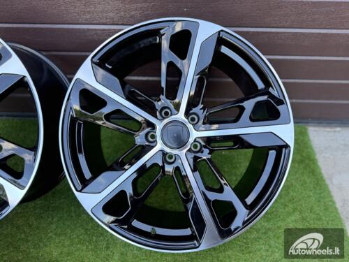 Ratlankis Porsche Taycan Cross Turismo style R21X11.5J 5X130 ET66 71.6mm Black with Diamond cut face (Porche Taycan, Panamera) "Transportation defect"