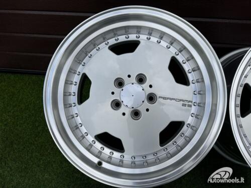 Ratlankis Mercedes AMG Monoblock Performa 25 style 17X8 5X112 ET25 66.6 Silver with mirror lip (Paint defect)