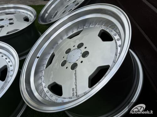 Ratlankis Mercedes AMG Monoblock Performa 25 style 17X8 5X112 ET25 66.6 Silver with mirror lip (Paint defect)