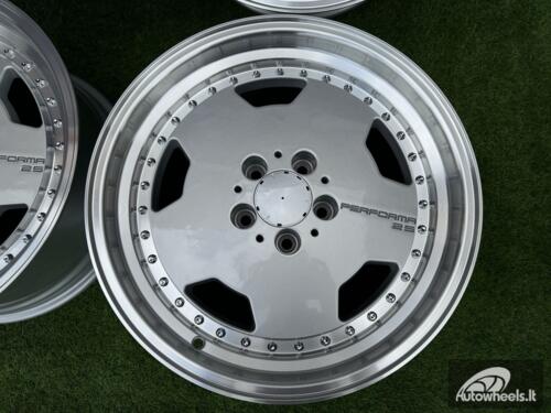 Ratlankis Mercedes AMG Monoblock Performa 25 style 17X8 5X112 ET25 66.6 Silver with mirror lip (Paint defect)