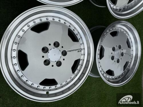 Ratlankis Mercedes AMG Monoblock Performa 25 style 17X8 5X112 ET25 66.6 Silver with mirror lip (Paint defect)