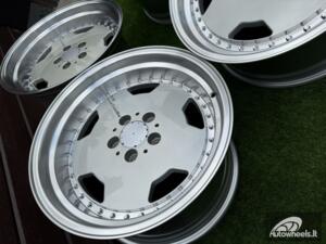 Ratlankis Mercedes AMG Monoblock Performa 25 style 17X8 5X112 ET25 66.6 Silver with mirror lip (Paint defect)