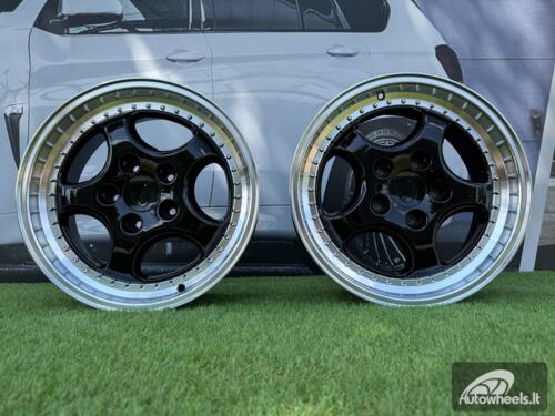 Ratlankis Porsche 964 Turbo Style  R18x8 5X130 ET 50 71.5 Black with Diamond cut Lip (Transportation defect)