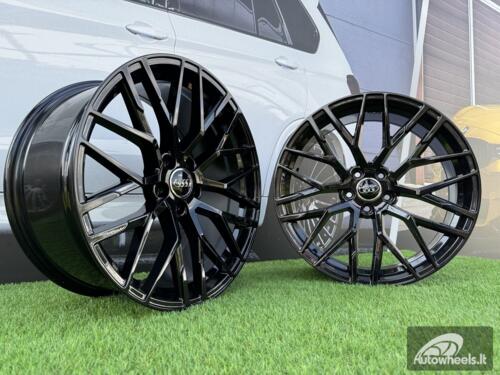 Ratlankis Audi Modica R8 Style R20x9 5X112 ET 35 66.5 Black  (Small paint defect)