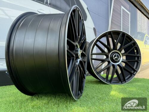 Ratlankis GLS63 AMG R22x9.5 5X112 ET 45 66,6 463 Black Half Matt with Lip machined (Small paint defect)