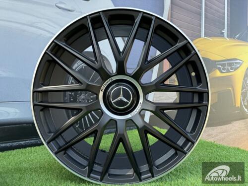 Ratlankis GLS63 AMG R22x9.5 5X112 ET 45 66,6 463 Black Half Matt with Lip machined (Small paint defect)