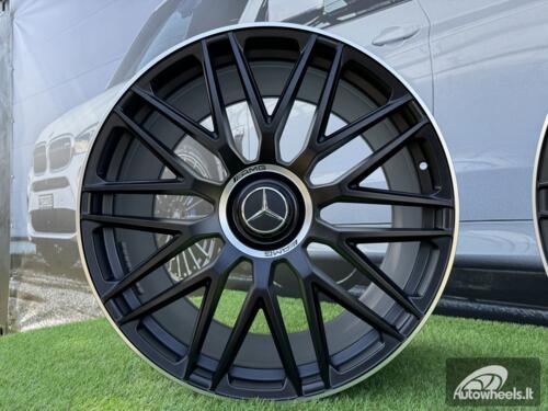 Ratlankis GLS63 AMG R22x9.5 5X112 ET 45 66,6 463 Black Half Matt with Lip machined (Small paint defect)