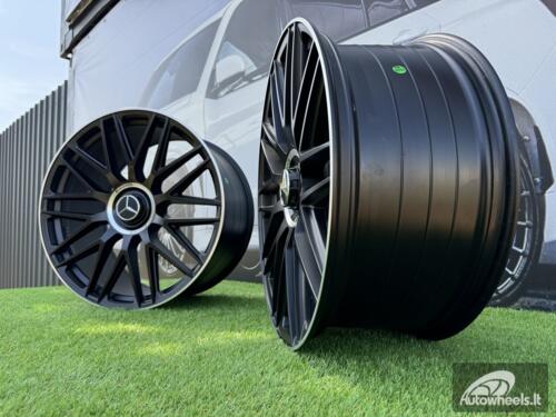 Ratlankis GLS63 AMG R22x11.5 5X112 ET 47 66,6 463 Black Half Matt with Lip machined (Small paint defect)