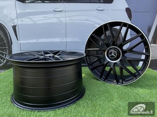 Ratlankis GLS63 AMG R22x11.5 5X112 ET 47 66,6 463 Black Half Matt with Lip machined (Small paint defect)