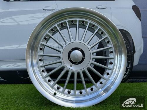 Ratlankis Alpina style with lip R18X8.5J 5X112/5X120 ET20 74.1 Silver with Diamond cut lip (Transportation defect)