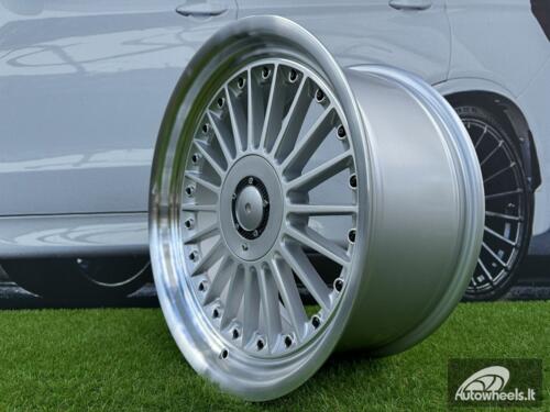 Ratlankis Alpina style with lip R18X8.5J 5X112/5X120 ET20 74.1 Silver with Diamond cut lip (Transportation defect)