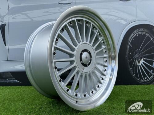 Ratlankis Alpina style with lip R18X8.5J 5X112/5X120 ET20 74.1 Silver with Diamond cut lip (Transportation defect)