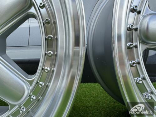 Ratlankis BMW AC Schnitzer Style R18X9.5 5X120 ET20 74.1 Silver with Diamond Cut Lip (Transportation defect)