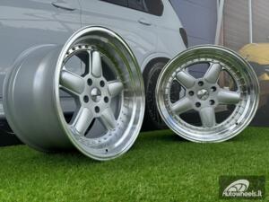 Ratlankis BMW AC Schnitzer Style R18X9.5 5X120 ET20 74.1 Silver with Diamond Cut Lip (Transportation defect)