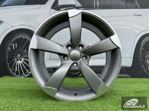 Ratlankis R17x7.5  5X112  ET  35  66.5  BK217  Grey Polished Half Matt (MGHM)  For AUD  (D4+P)