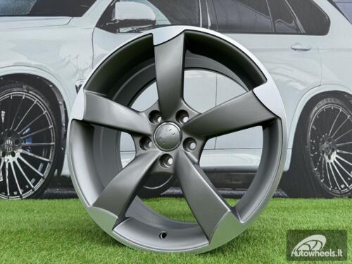 Ratlankis R17x7.5  5X112  ET  35  66.5  BK217  Grey Polished Half Matt (MGHM)  For AUD  (D4+P)